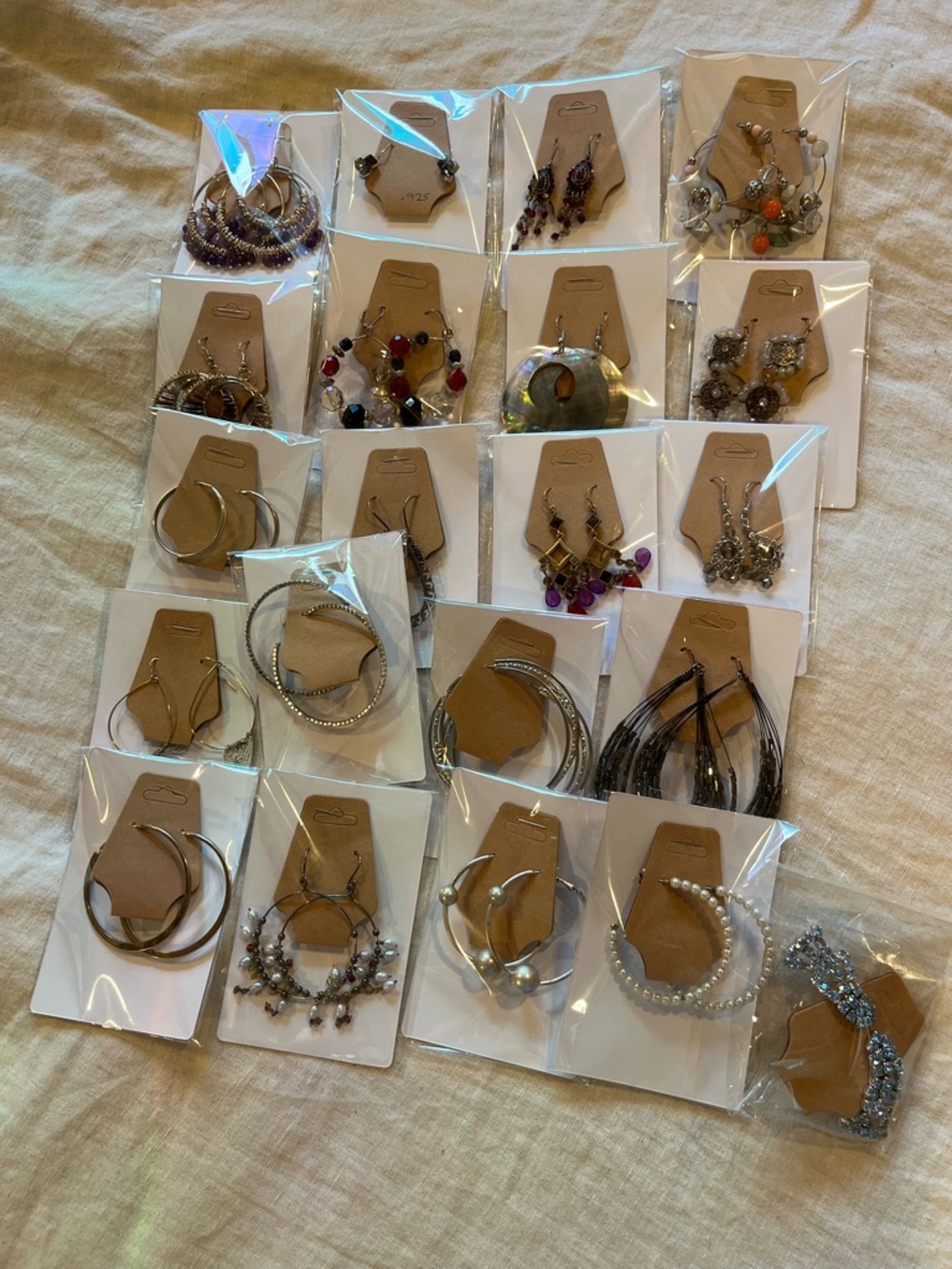 Lot of 23 Assorted Women’s Fashion Earrings - Mixed Metallic and Gem Tones